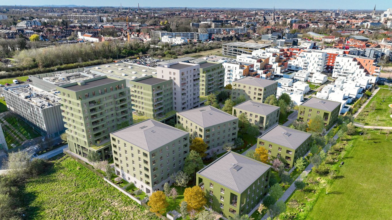 Vue aérienne du quartier